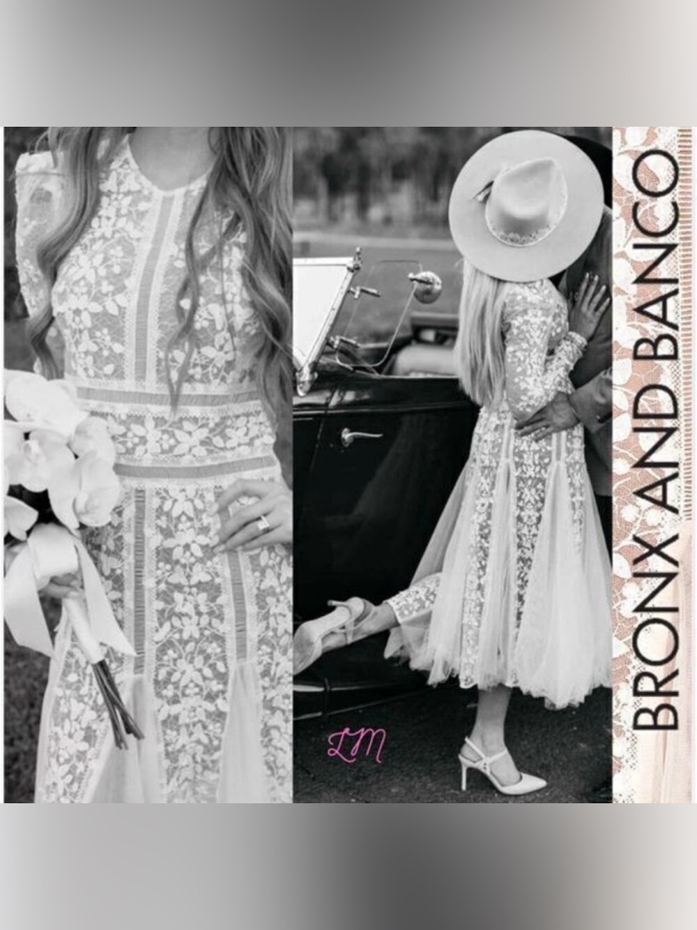Bronx And Banco Megan Bridal Midi Dress Size M US 6 - Picture 8 of 16